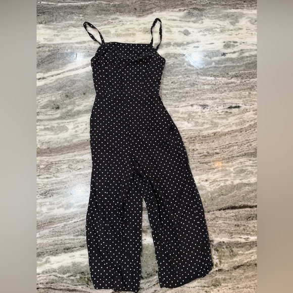 Old Navy Black and White Polka Dot Jumpsuit Size Women’s Small - Picture 2 of 6